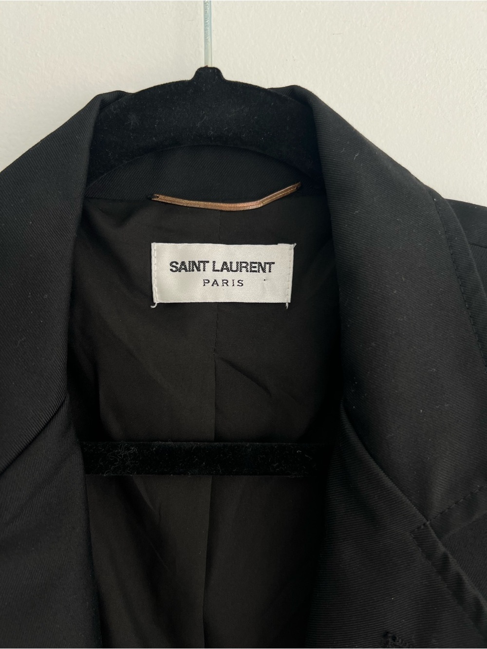 Saint Laurent Black Cropped Tailored Blazer - Picture 2 of 4